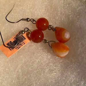 Jasper Dangles~Earrings w a 1.5” Drop French Hook~Mixture of Polished & Faceted